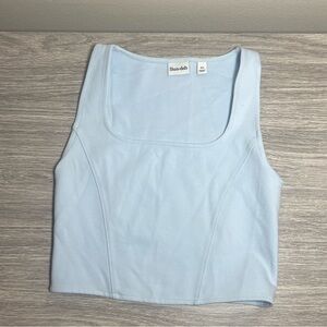 Aritzia Sundeh Sunday Best Baby Blue Corset Crop Tank Top XS